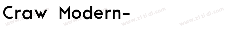 Craw Modern字体转换